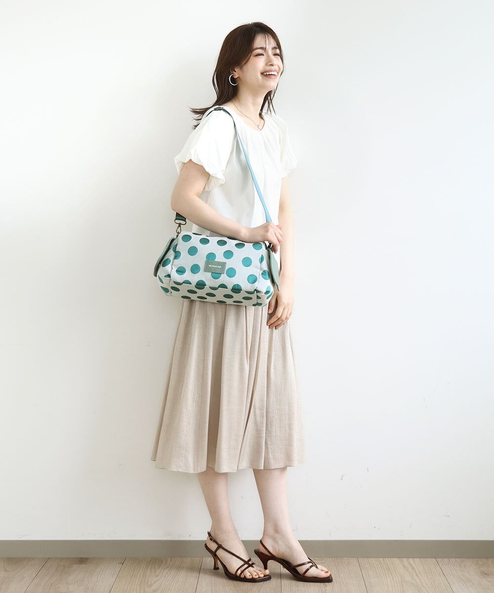 BPCGA41160 MK MICHEL KLEIN BAG(MK ミッシェルクラン バッグ) [2WAY]ドット柄モダンワイドバッグ グレー