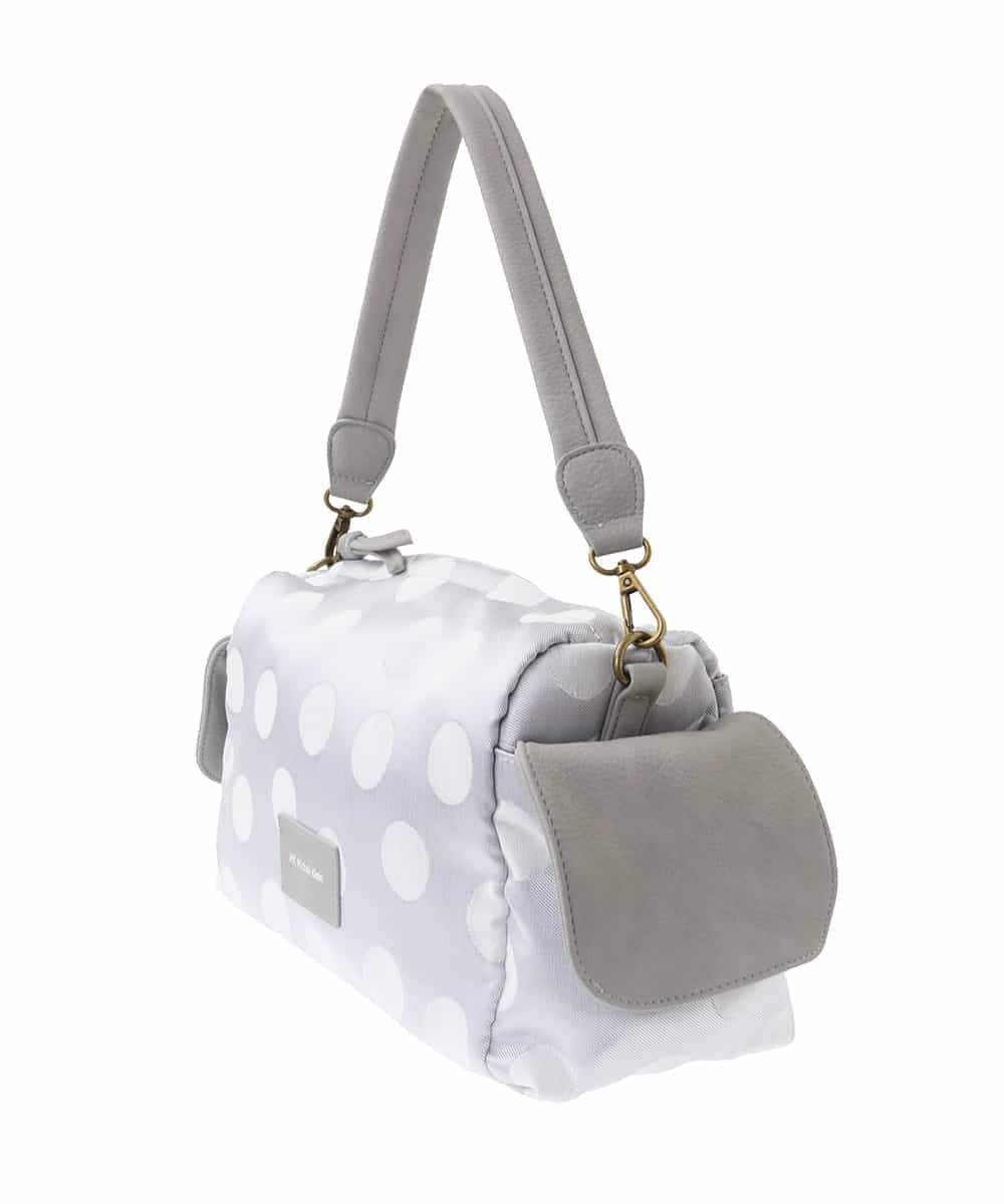 BPCGA41160 MK MICHEL KLEIN BAG(MK ミッシェルクラン バッグ) [2WAY]ドット柄モダンワイドバッグ グレー