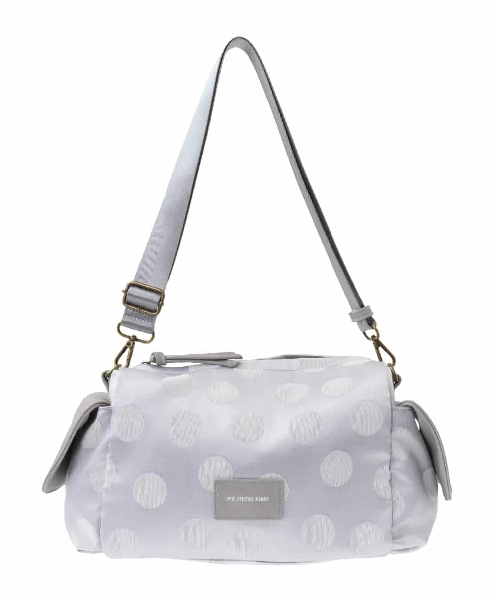 BPCGA41160 MK MICHEL KLEIN BAG(MK ミッシェルクラン バッグ) [2WAY]ドット柄モダンワイドバッグ グレー