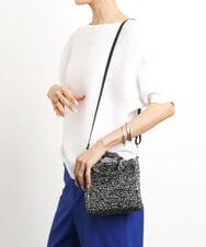 BPCGA44110 MK MICHEL KLEIN BAG(MK ミッシェルクラン バッグ) [2WAY]メタリックメッシュコンパクトバッグ ブラック