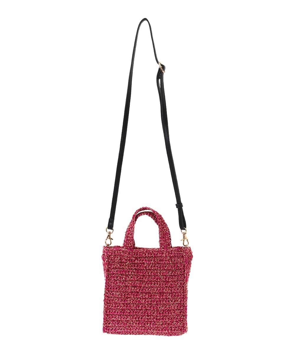 BPCGA44110 MK MICHEL KLEIN BAG(MK ミッシェルクラン バッグ) [2WAY]メタリックメッシュコンパクトバッグ ピンク