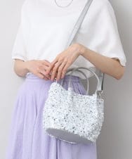 BPCGA51130 MK MICHEL KLEIN BAG(MK ミッシェルクラン バッグ) [2WAY]スパンコールデザインミニバッグ アイボリー
