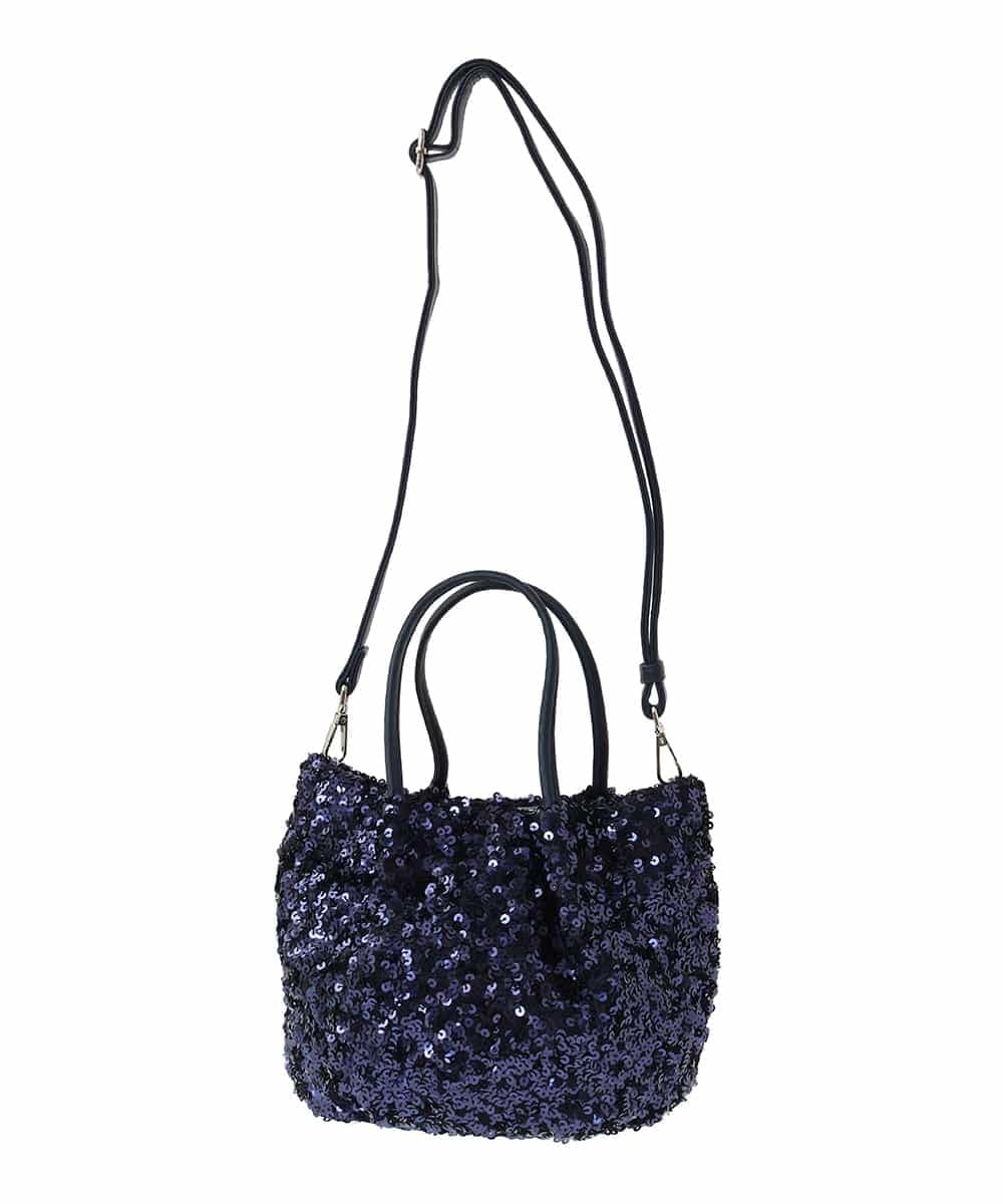 BPCGA51130 MK MICHEL KLEIN BAG(MK ミッシェルクラン バッグ) [2WAY]スパンコールデザインミニバッグ ネイビー