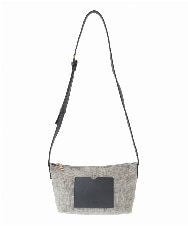 BPCGA52120 MK MICHEL KLEIN BAG(MK ミッシェルクラン バッグ) リネン混ジョイントデザインショルダーバッグ ブラウン