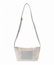 BPCGA52120 MK MICHEL KLEIN BAG(MK ミッシェルクラン バッグ) リネン混ジョイントデザインショルダーバッグ ブラウン