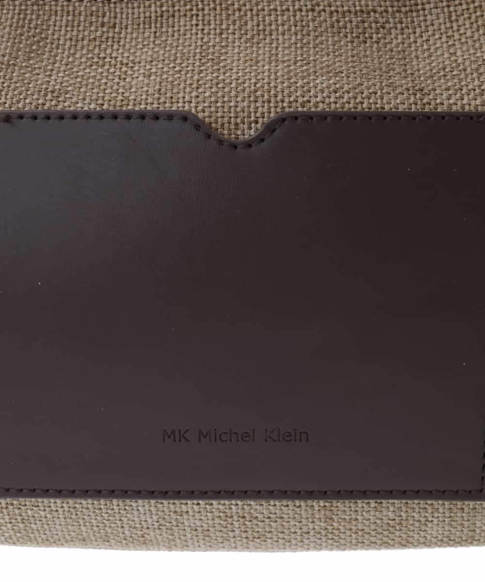 BPCGA52120 MK MICHEL KLEIN BAG(MK ミッシェルクラン バッグ) リネン混ジョイントデザインショルダーバッグ ブラウン