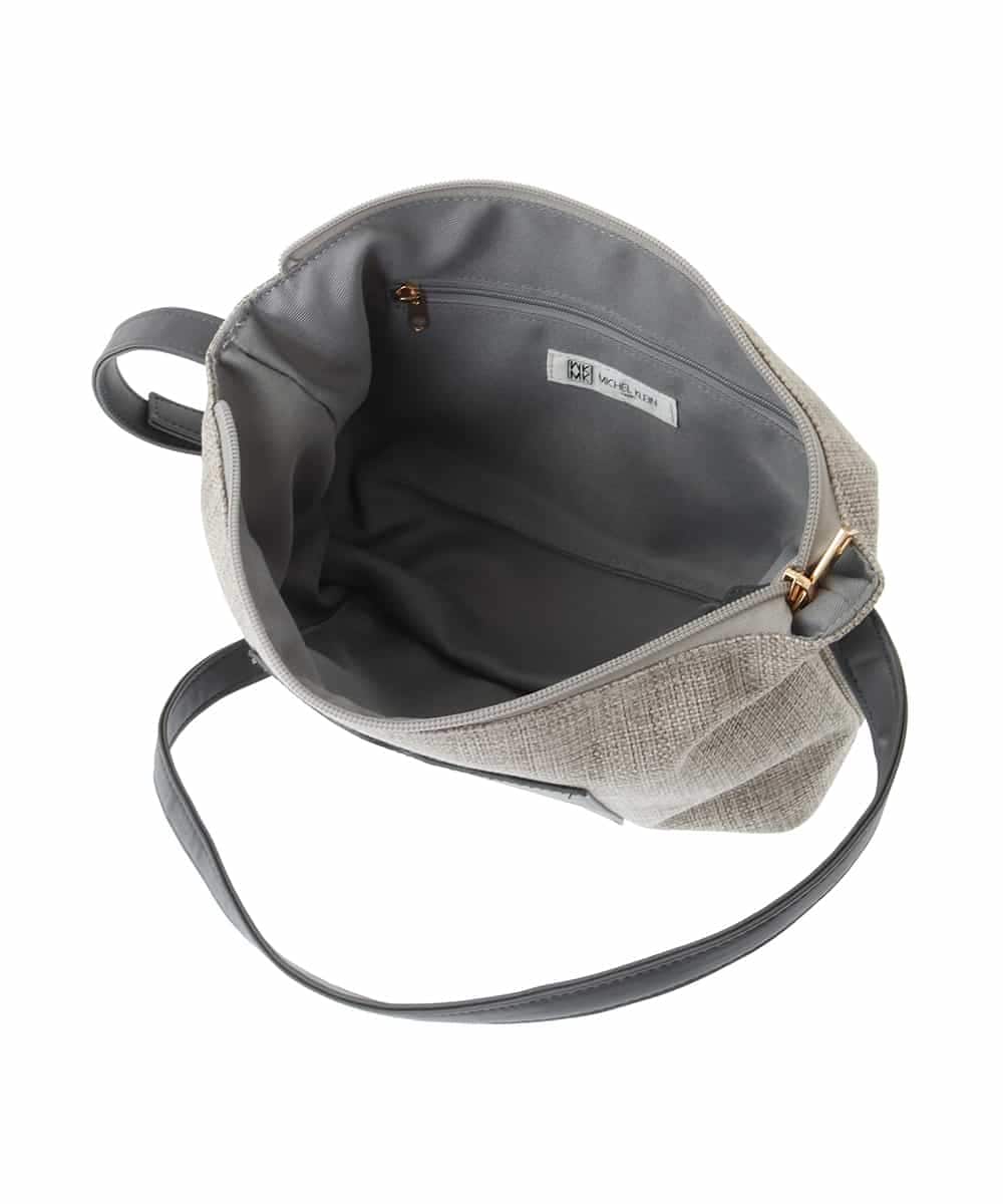 BPCGA52120 MK MICHEL KLEIN BAG(MK ミッシェルクラン バッグ) リネン混ジョイントデザインショルダーバッグ ブラウン