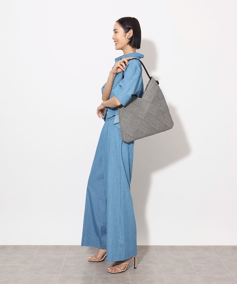 BPCGA53120 MK MICHEL KLEIN BAG(MK ミッシェルクラン バッグ) ワンショルダーメッシュバッグ ダークグレー