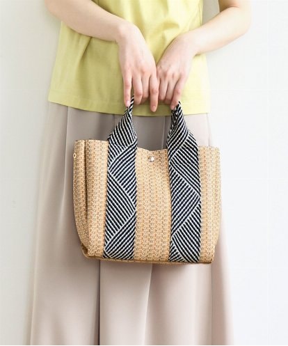 BPCGA54150 MK MICHEL KLEIN BAG [2WAY/インナーバッグ付き]ラメアクセントメッシュ風デザイントート