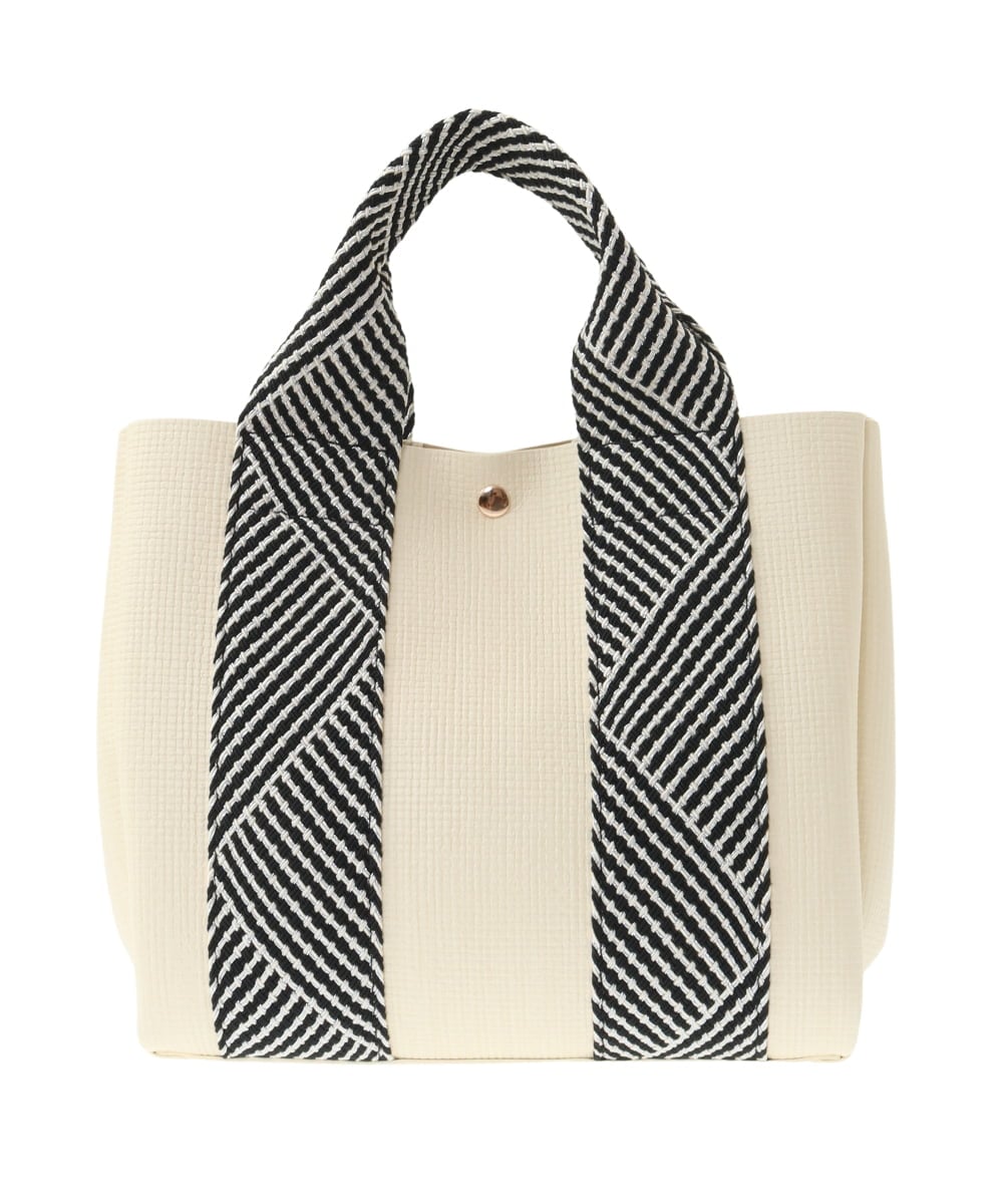 BPCGA54150 MK MICHEL KLEIN BAG(MK ミッシェルクラン バッグ) [2WAY/インナーバッグ付き]ラメアクセントメッシュ風デザイントート ベージュ