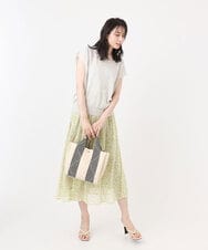 BPCGA54150 MK MICHEL KLEIN BAG(MK ミッシェルクラン バッグ) [2WAY/インナーバッグ付き]ラメアクセントメッシュ風デザイントート ベージュ