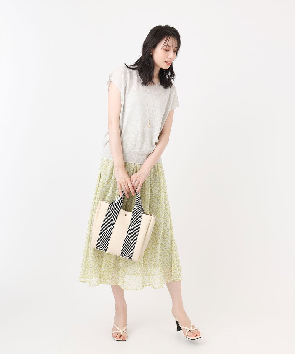 BPCGA54150 MK MICHEL KLEIN BAG(MK ミッシェルクラン バッグ) [2WAY/インナーバッグ付き]ラメアクセントメッシュ風デザイントート ベージュ