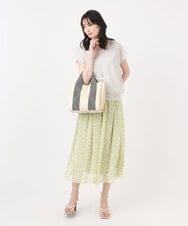 BPCGA54150 MK MICHEL KLEIN BAG(MK ミッシェルクラン バッグ) [2WAY/インナーバッグ付き]ラメアクセントメッシュ風デザイントート ベージュ
