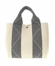 BPCGA54150 MK MICHEL KLEIN BAG(MK ミッシェルクラン バッグ) [2WAY/インナーバッグ付き]ラメアクセントメッシュ風デザイントート アイボリー