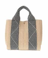 BPCGA54150 MK MICHEL KLEIN BAG(MK ミッシェルクラン バッグ) [2WAY/インナーバッグ付き]ラメアクセントメッシュ風デザイントート ベージュ