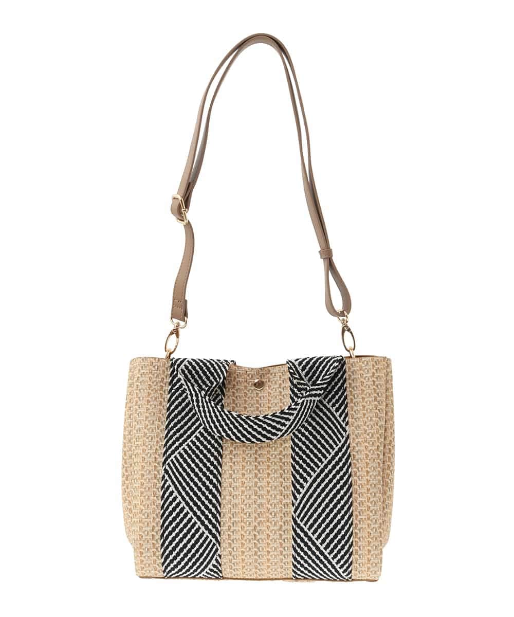 BPCGA54150 MK MICHEL KLEIN BAG(MK ミッシェルクラン バッグ) [2WAY/インナーバッグ付き]ラメアクセントメッシュ風デザイントート ベージュ