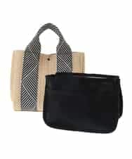 BPCGA54150 MK MICHEL KLEIN BAG(MK ミッシェルクラン バッグ) [2WAY/インナーバッグ付き]ラメアクセントメッシュ風デザイントート ベージュ