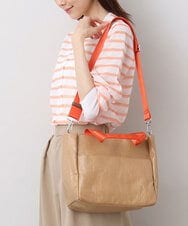 BPCGA61150 MK MICHEL KLEIN BAG(MK ミッシェルクラン バッグ) [2WAY]バイカラーコーティングキャンバストート キャメル×オレンジ