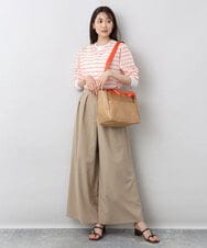 BPCGA61150 MK MICHEL KLEIN BAG(MK ミッシェルクラン バッグ) [2WAY]バイカラーコーティングキャンバストート キャメル×オレンジ