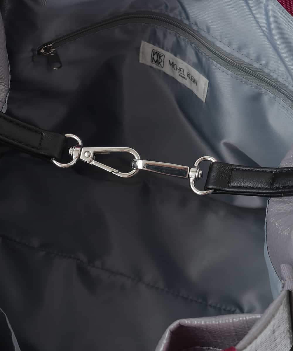 BPCGA61150 MK MICHEL KLEIN BAG(MK ミッシェルクラン バッグ) [2WAY]バイカラーコーティングキャンバストート グレー×ピンク