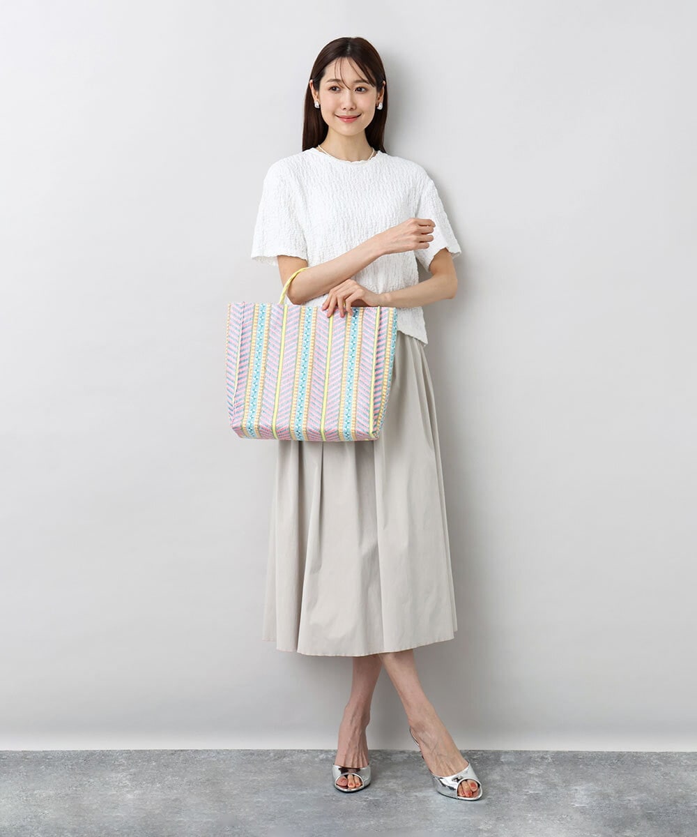 BPCGA62130 MK MICHEL KLEIN BAG(MK ミッシェルクラン バッグ) マルチカラーサマートートバッグ カーキ