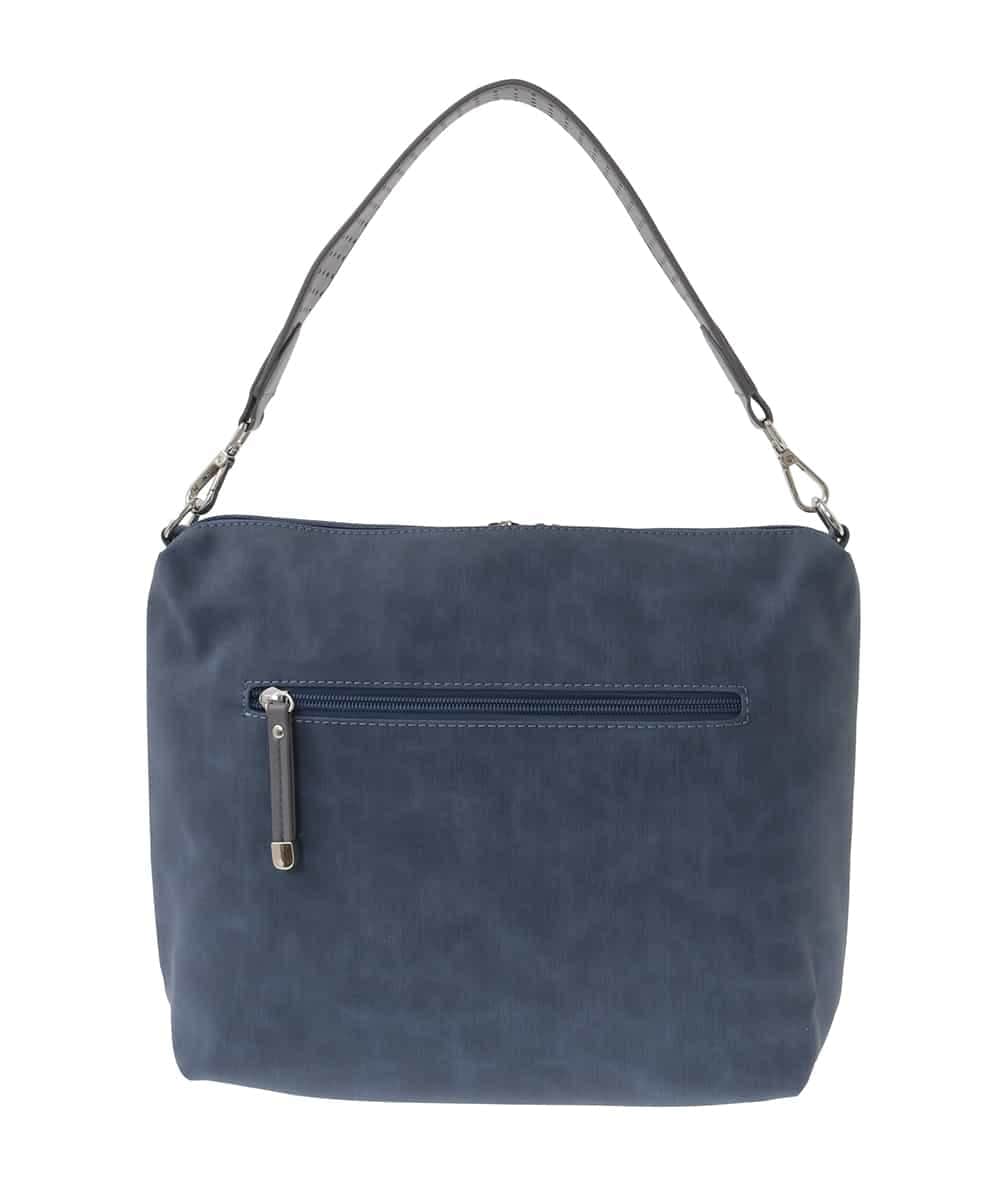 BPCGA63140 MK MICHEL KLEIN BAG(MK ミッシェルクラン バッグ) [2WAY]パンチングハンドルサイドファスナーバッグ ネイビー