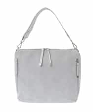 BPCGA63140 MK MICHEL KLEIN BAG(MK ミッシェルクラン バッグ) [2WAY]パンチングハンドルサイドファスナーバッグ ライトグレー
