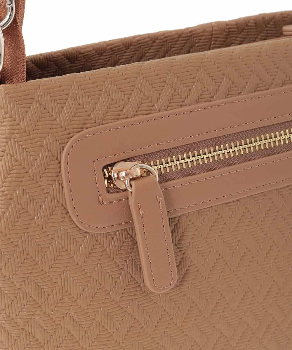 BPCGD31160 MK MICHEL KLEIN BAG(MK ミッシェルクラン バッグ) [2WAY]編み柄デザインワンハンドルバッグ ブラウン