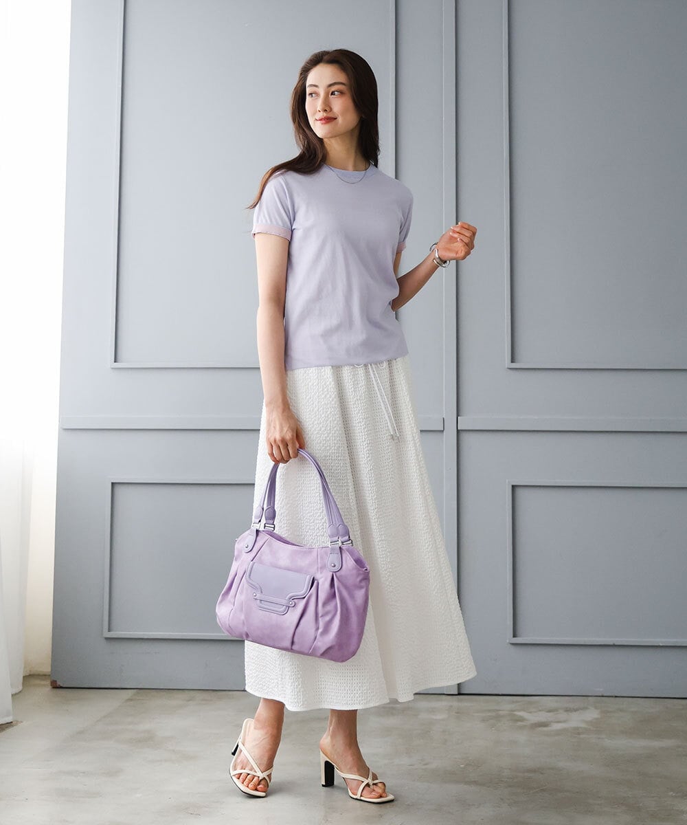 BPCGD33160 MK MICHEL KLEIN BAG(MK ミッシェルクラン バッグ) [2WAY]フラップポケットデザイントートバッグ パープル