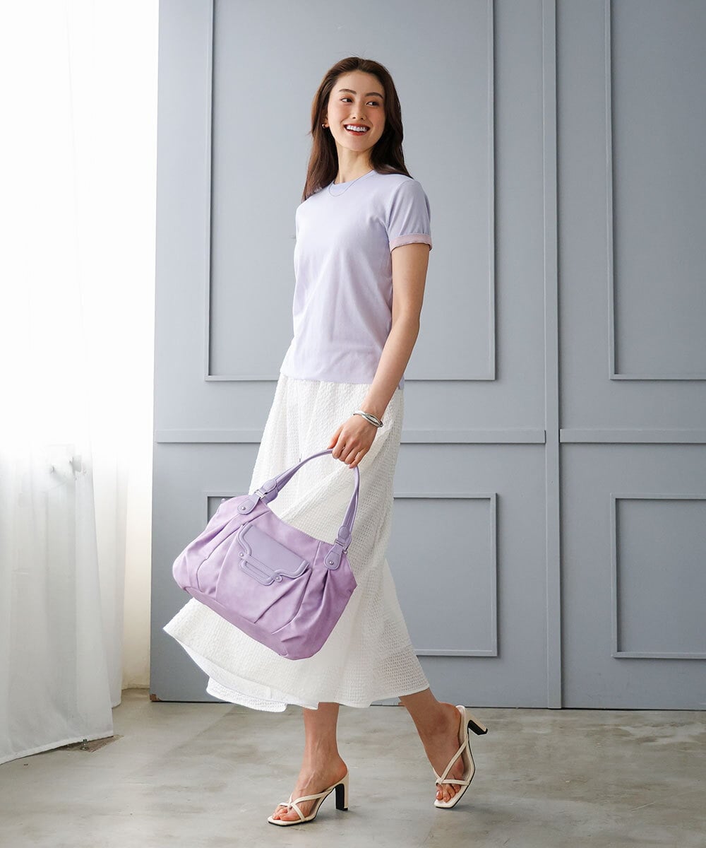 BPCGD33160 MK MICHEL KLEIN BAG(MK ミッシェルクラン バッグ) [2WAY]フラップポケットデザイントートバッグ パープル