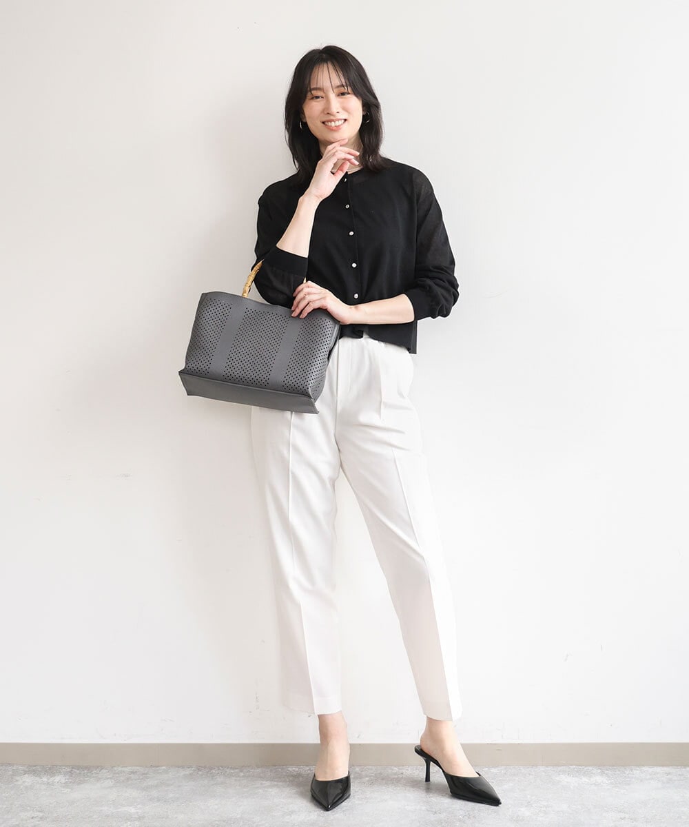 BPCGD34160 MK MICHEL KLEIN BAG(MK ミッシェルクラン バッグ) [2WAY]バンブーハンドルパンチングバッグ グレー