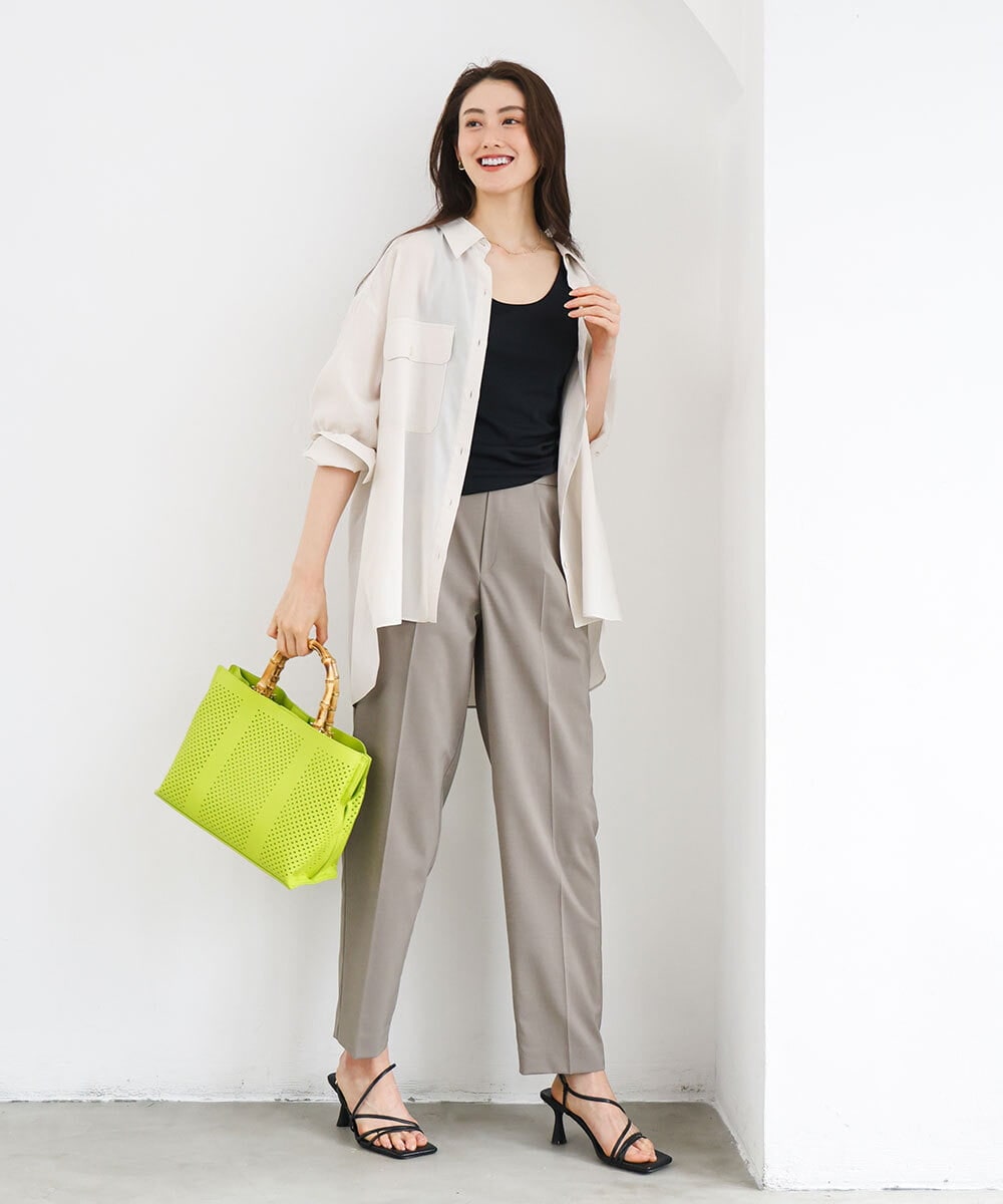 BPCGD34160 MK MICHEL KLEIN BAG(MK ミッシェルクラン バッグ) [2WAY]バンブーハンドルパンチングバッグ グレー