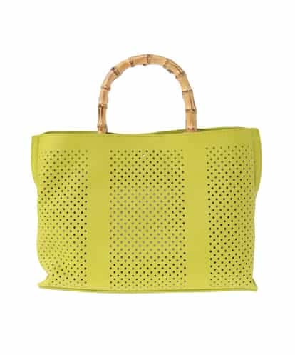 BPCGD34160 MK MICHEL KLEIN BAG [2WAY]バンブーハンドルパンチングバッグ