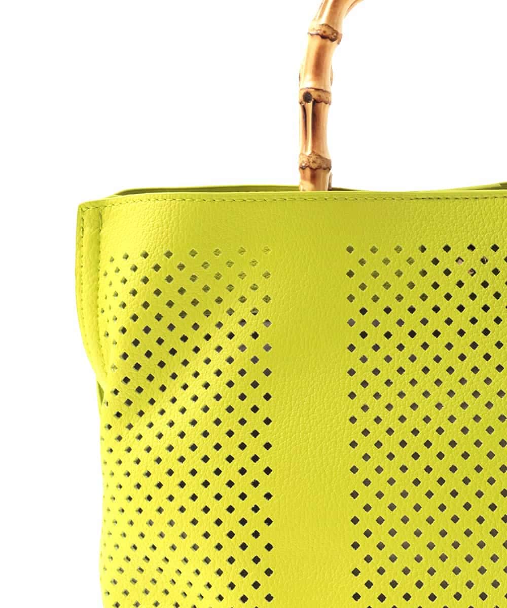 BPCGD34160 MK MICHEL KLEIN BAG(MK ミッシェルクラン バッグ) [2WAY]バンブーハンドルパンチングバッグ グレー