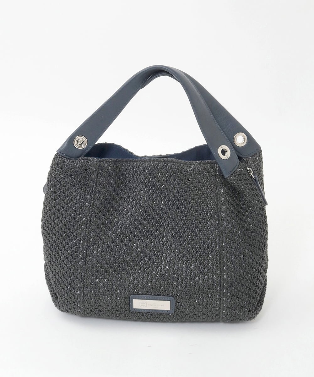 BPCGD41160 MK MICHEL KLEIN BAG(MK ミッシェルクラン バッグ) [2WAY]サイドファスナーコンパクトメッシュトートバッグ ブラック
