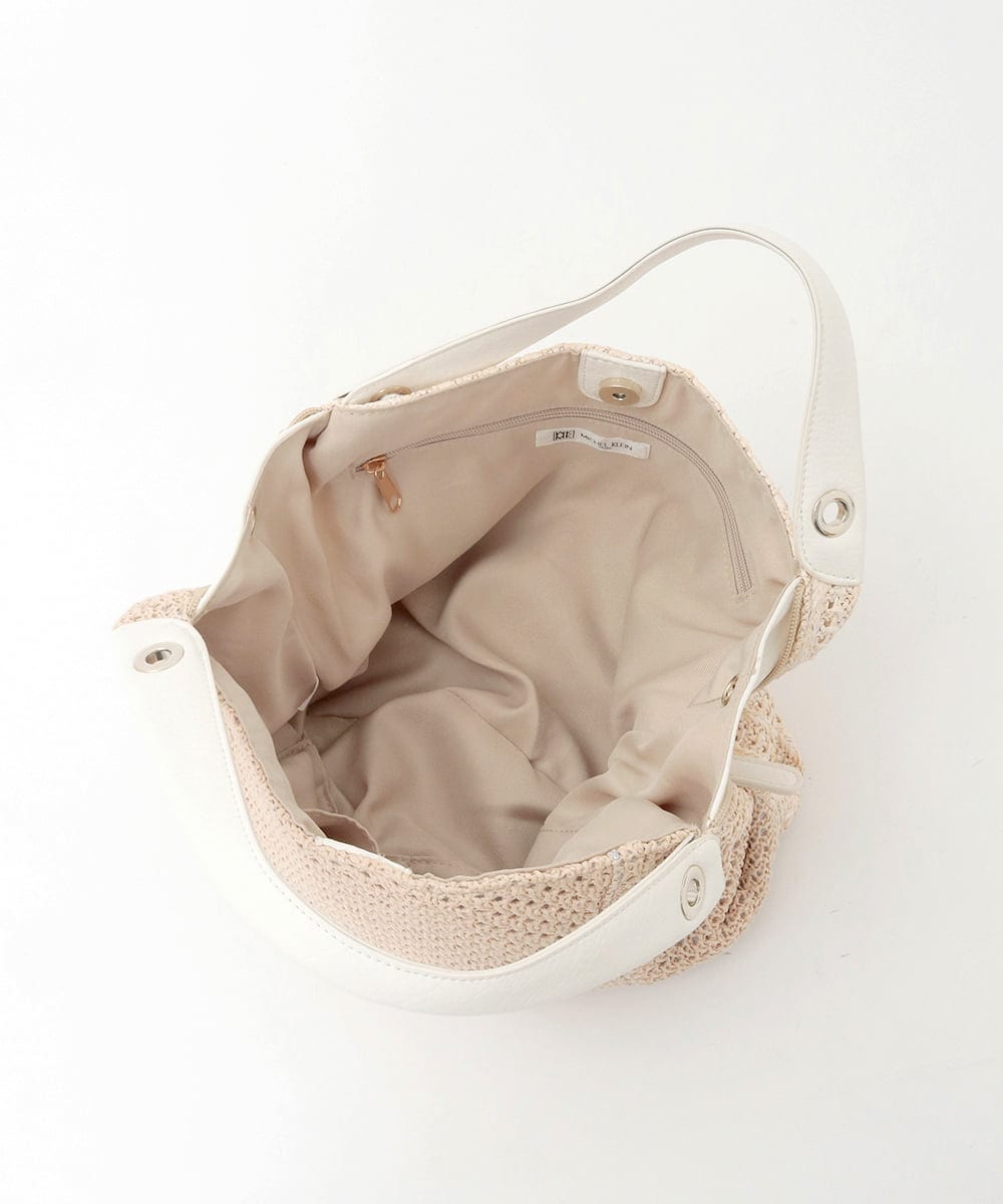 BPCGD41160 MK MICHEL KLEIN BAG(MK ミッシェルクラン バッグ) [2WAY]サイドファスナーコンパクトメッシュトートバッグ ブラック