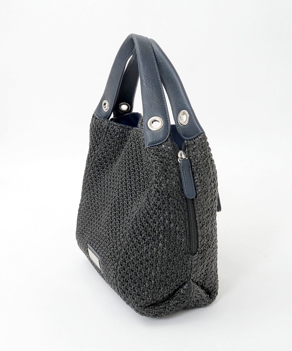 BPCGD41160 MK MICHEL KLEIN BAG(MK ミッシェルクラン バッグ) [2WAY]サイドファスナーコンパクトメッシュトートバッグ ブラック