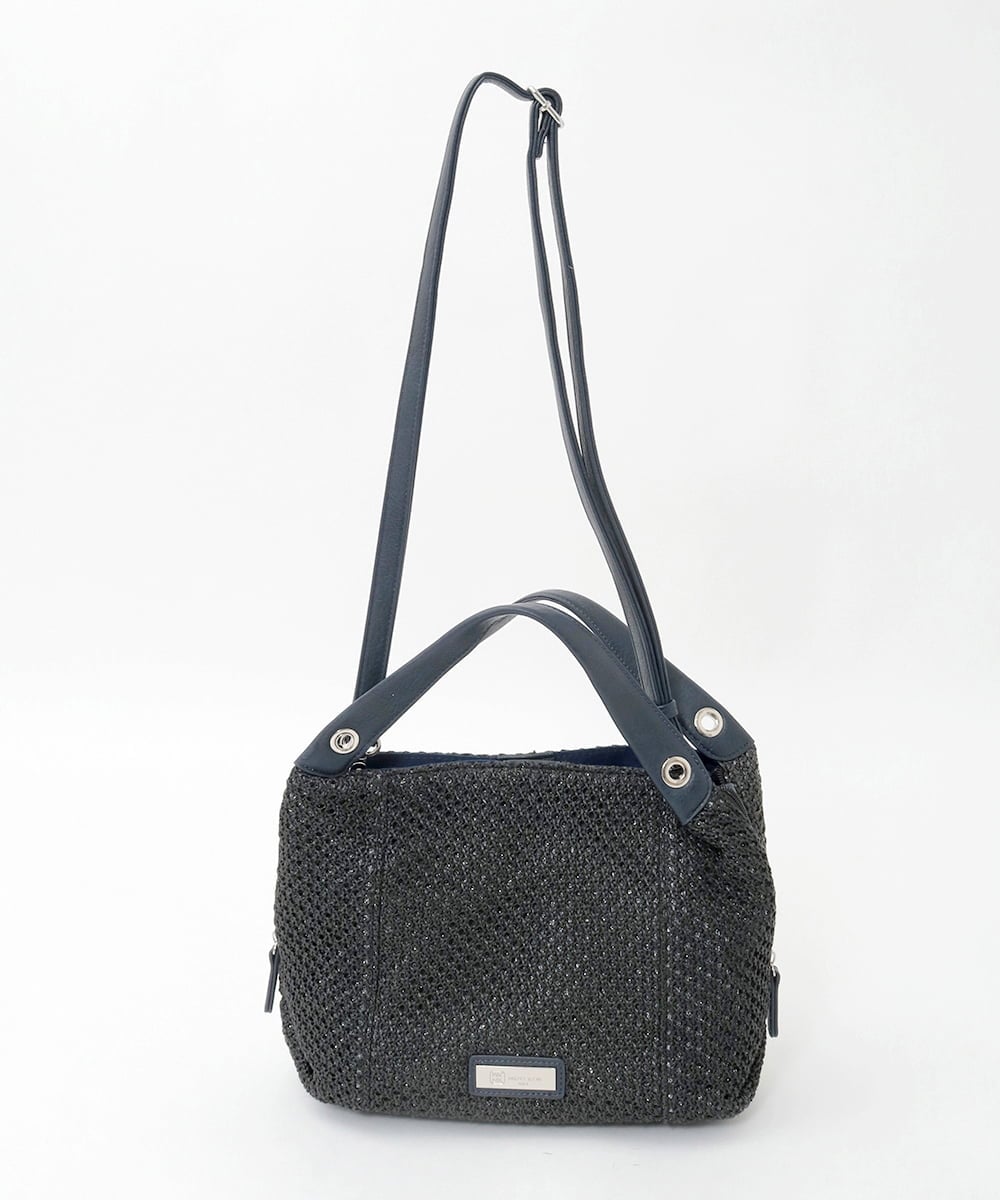 BPCGD41160 MK MICHEL KLEIN BAG(MK ミッシェルクラン バッグ) [2WAY]サイドファスナーコンパクトメッシュトートバッグ ブラック