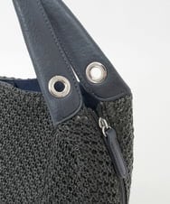BPCGD41160 MK MICHEL KLEIN BAG(MK ミッシェルクラン バッグ) [2WAY]サイドファスナーコンパクトメッシュトートバッグ ブラック