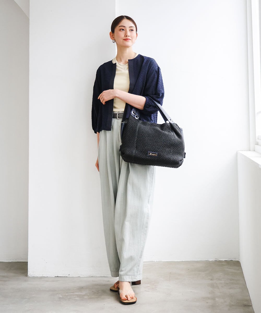 BPCGD42170 MK MICHEL KLEIN BAG(MK ミッシェルクラン バッグ) サイドファスナーメッシュデザイントートバッグ ベージュ