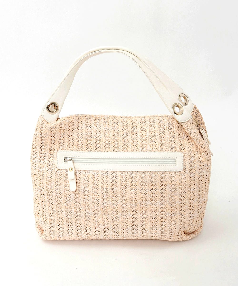 BPCGD42170 MK MICHEL KLEIN BAG(MK ミッシェルクラン バッグ) サイドファスナーメッシュデザイントートバッグ ベージュ