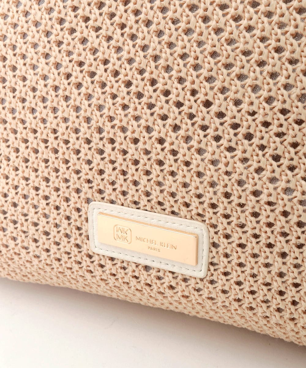 BPCGD42170 MK MICHEL KLEIN BAG(MK ミッシェルクラン バッグ) サイドファスナーメッシュデザイントートバッグ ベージュ