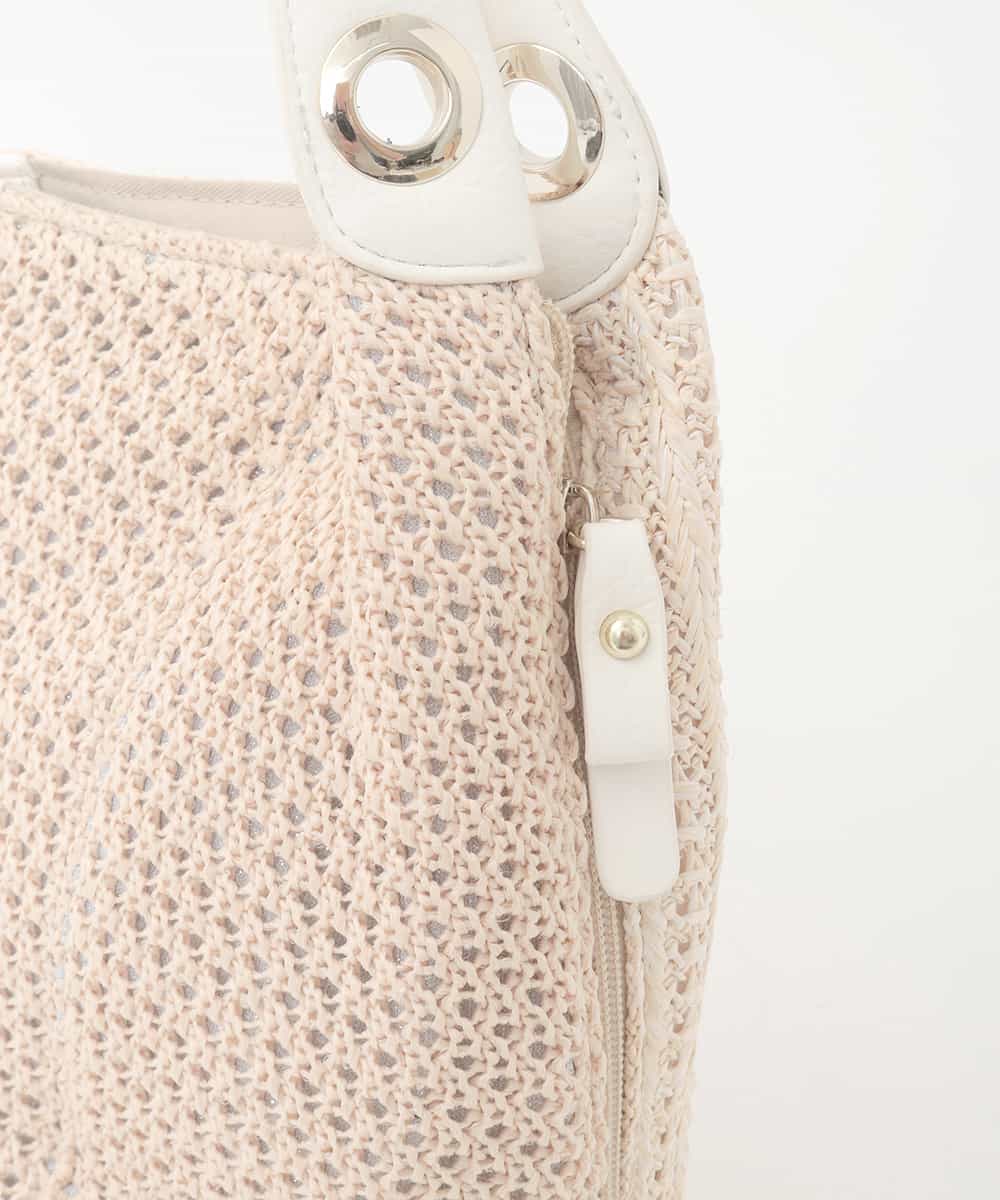 BPCGD42170 MK MICHEL KLEIN BAG(MK ミッシェルクラン バッグ) サイドファスナーメッシュデザイントートバッグ ベージュ