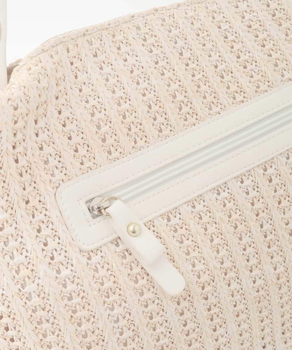 BPCGD42170 MK MICHEL KLEIN BAG(MK ミッシェルクラン バッグ) サイドファスナーメッシュデザイントートバッグ ベージュ