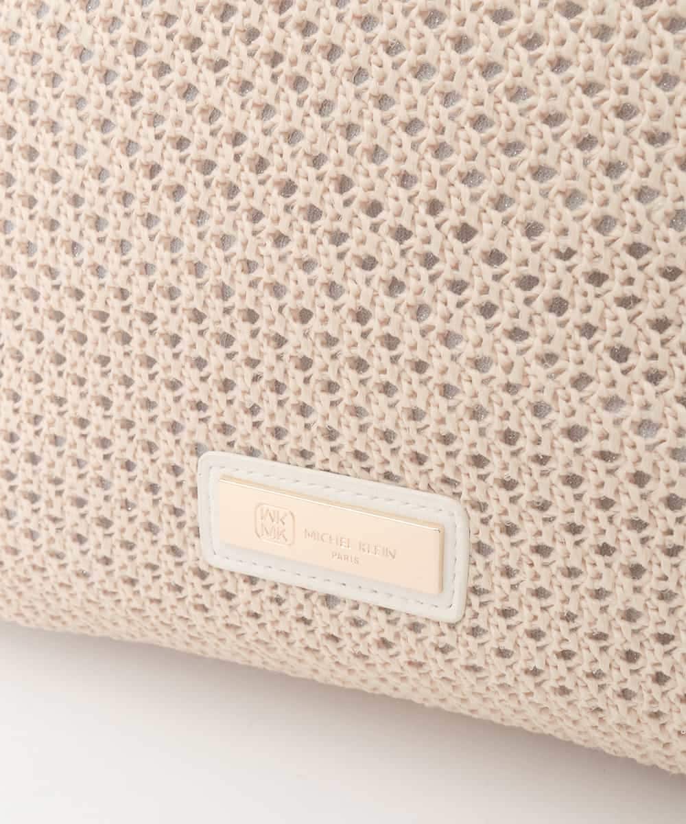 BPCGD42170 MK MICHEL KLEIN BAG(MK ミッシェルクラン バッグ) サイドファスナーメッシュデザイントートバッグ ベージュ