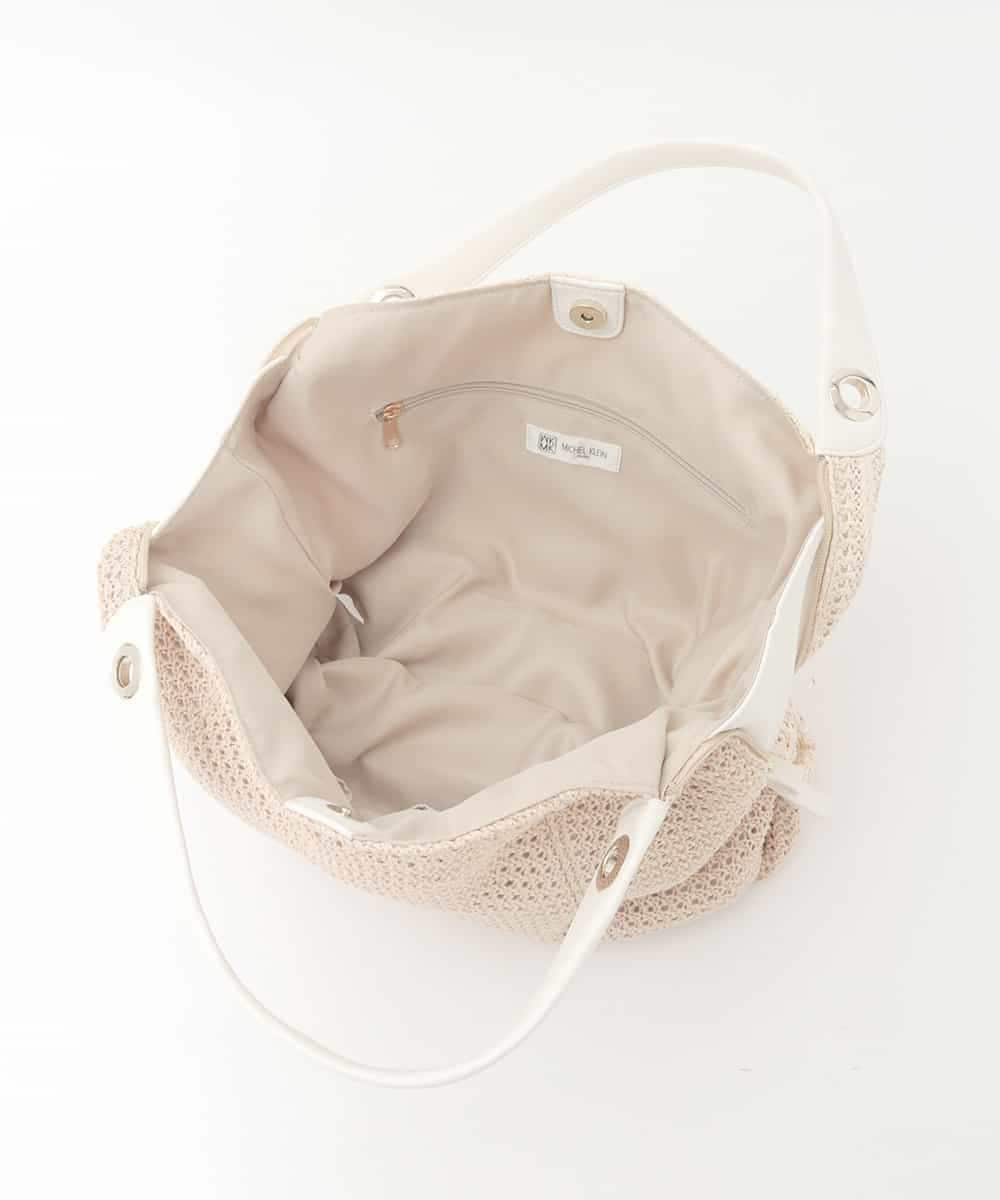 BPCGD42170 MK MICHEL KLEIN BAG(MK ミッシェルクラン バッグ) サイドファスナーメッシュデザイントートバッグ ベージュ