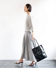 BPCGD43130 MK MICHEL KLEIN BAG(MK ミッシェルクラン バッグ) [軽量/A4収納可]合成皮革シンプルロゴトートバッグ ガンメタ