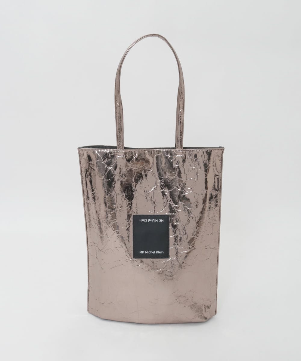 BPCGD43130 MK MICHEL KLEIN BAG(MK ミッシェルクラン バッグ) [軽量/A4収納可]合成皮革シンプルロゴトートバッグ ガンメタ