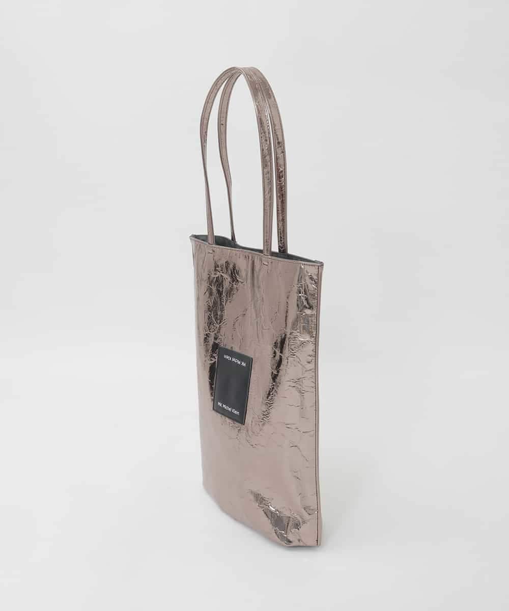 BPCGD43130 MK MICHEL KLEIN BAG(MK ミッシェルクラン バッグ) [軽量/A4収納可]合成皮革シンプルロゴトートバッグ ガンメタ