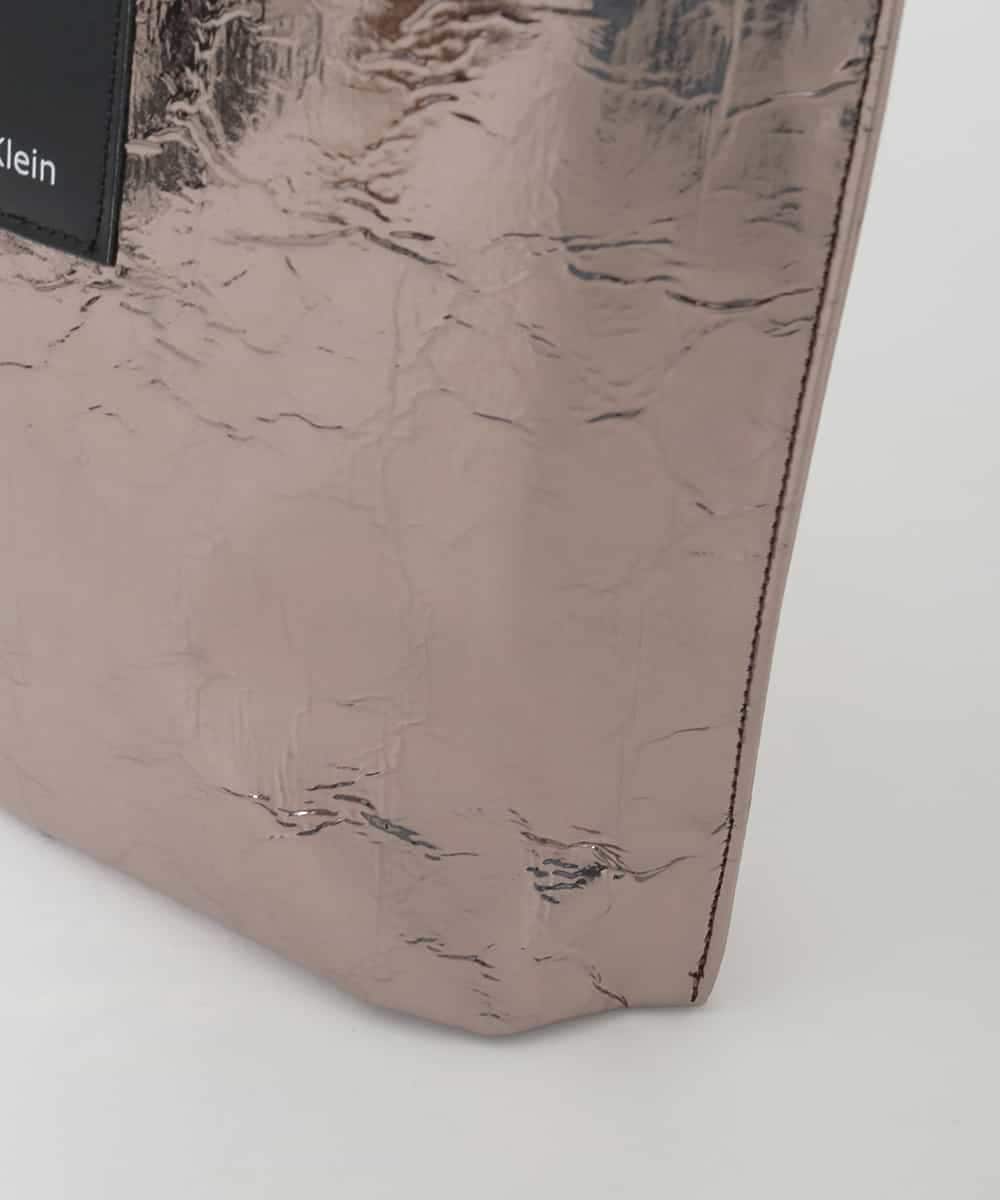 BPCGD43130 MK MICHEL KLEIN BAG(MK ミッシェルクラン バッグ) [軽量/A4収納可]合成皮革シンプルロゴトートバッグ ガンメタ